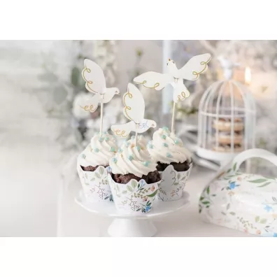 PartyDeco Dekoracje do muffinek Go��bie 14.5 cm