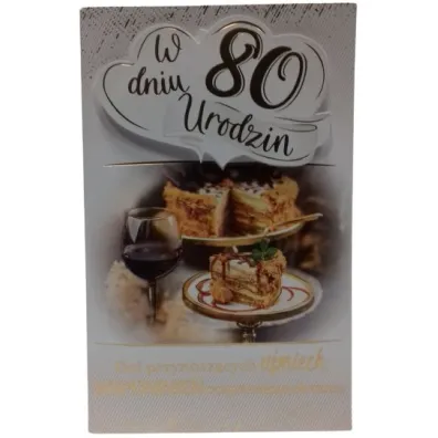 AbCard Kartka okoliczno�ciowa Urodziny 80