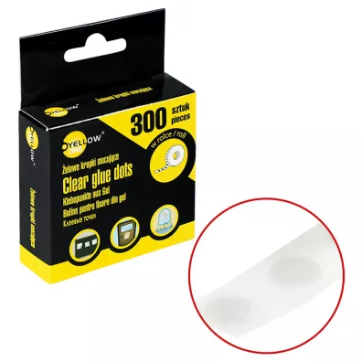 Yellow One Kropki elowe mocujce w rolce 300 szt.