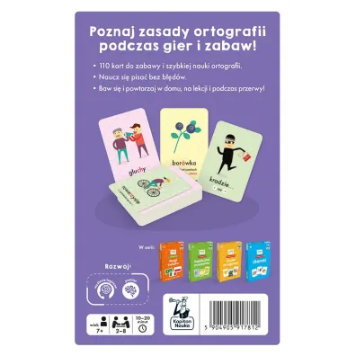 EDUseria. Ortografia. Gra karciana Kapitan Nauka