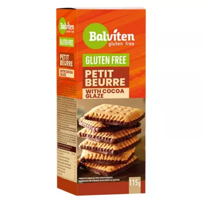 Balviten Herbatniki petit beurre z dodatkiem polewy kakaowej bezglutenowe 115 g