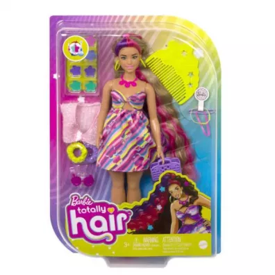 Barbie Lalka Totally Hair Kwiaty Mattel