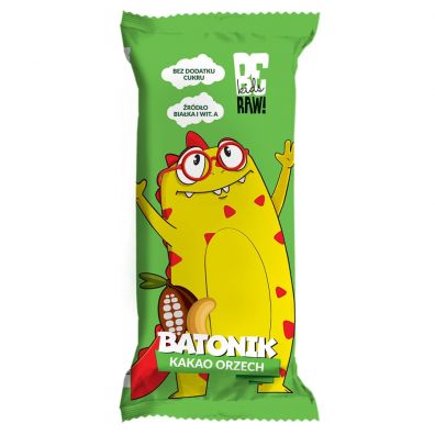 BeRAW Kids Baton Orzech Kakao 25 g
