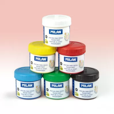 Milan Farby do malowania palcami 6 kolor�w, 40 ml