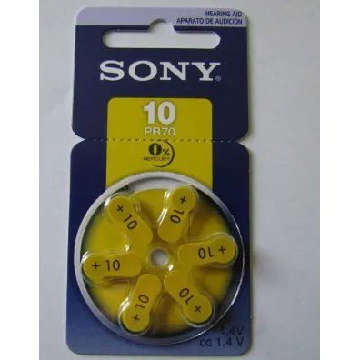 Baterie Sony do aparatu s�uchowego pr10 6szt/bl