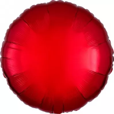 Amscan Balon foliowy metalik czerwony okr�g�y 43cm