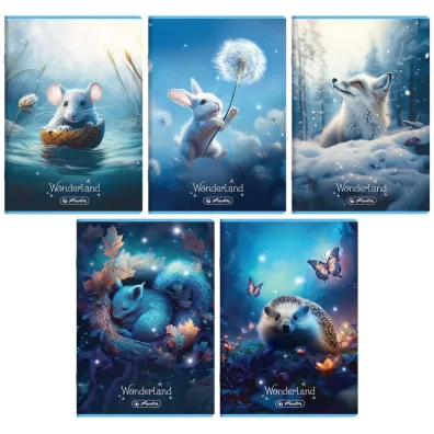 ZESZYT HERLITZ WONDERLAND A5/32K W LINI PODWJNA KOLOROWA