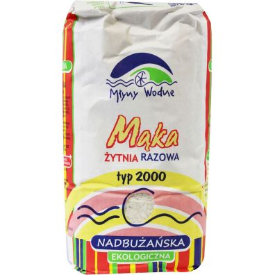 Młyny Wodne Mąka żytnia razowa nadbużańska typ 2000 1 kg Bio