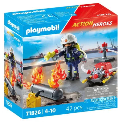 Playmobil Action Heroes Stra�ak z pomp� wodn� 71826