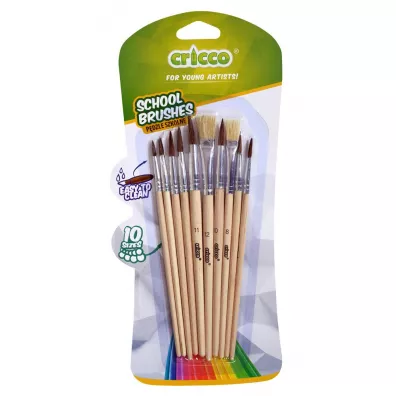 Cricco P�dzelki szkolne drewniane 10 szt.