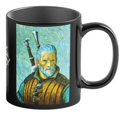 Wied�min Kubek 450ml Game Art Chronicles The Witcher Geralt Van Gogh Mug