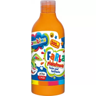 St. Majewski Farba plakatowa w butelce Bambino pomara�czowa 500ml
