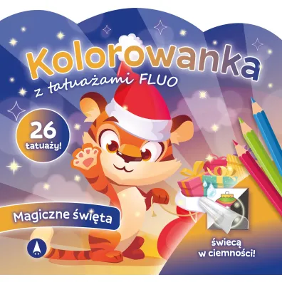 Malowanka 200X190 Kolorowanka z tatua�ami FLUO Magiczne �wi�ta SKRZAT 078862