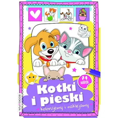 Kotki i pieski. Kolorujemy i naklejamy