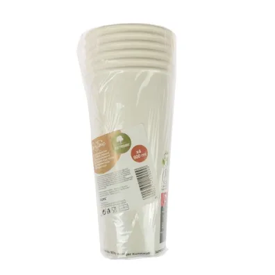 Arpex Kubki papierowe bia�e 500ml 6 szt.