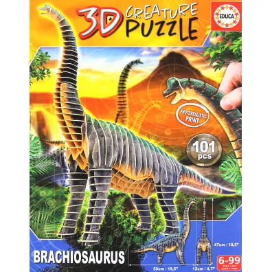 Puzzle 3D 101 el. Dinozaury - Brachiozaur Educa