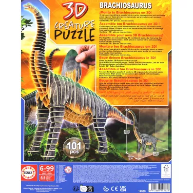 Puzzle 3D 101 el. Dinozaury - Brachiozaur Educa
