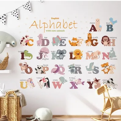 Naklejki na �cian� do pokoju dziecka alfabet