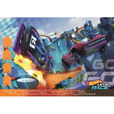 Puzzle 2x60 el. SuperColor. Hot Wheels Clementoni