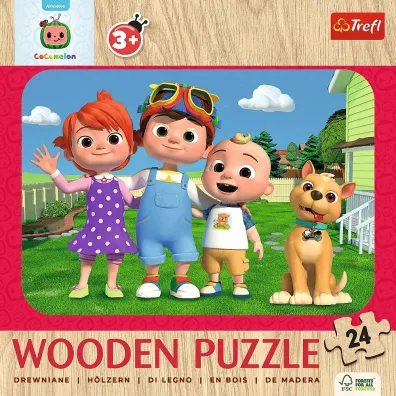 Puzzle drewniane 24 el. Weso�y Cocomelon Trefl