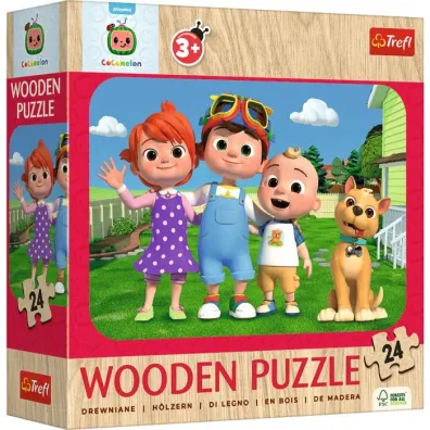 Puzzle drewniane 24 el. Weso�y Cocomelon Trefl