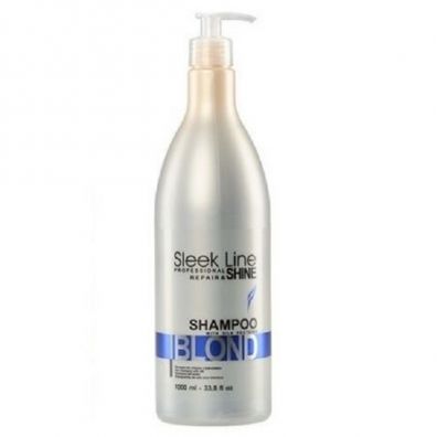 Stapiz Sleek Line Blond Shampoo szampon do włosów blond zapewniający platynowy odcień 1 l