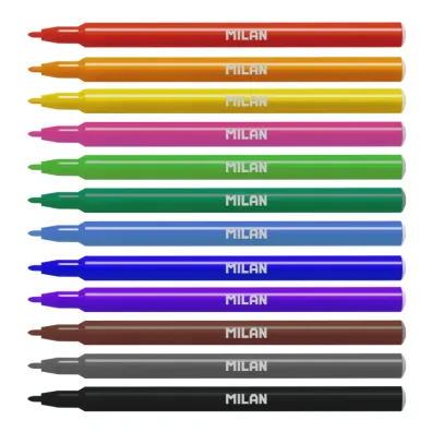 Milan Flamastry z cienk� ko�cowk� 12 szt.