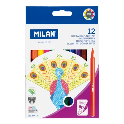 Milan Flamastry z cienk� ko�cowk� 12 szt.