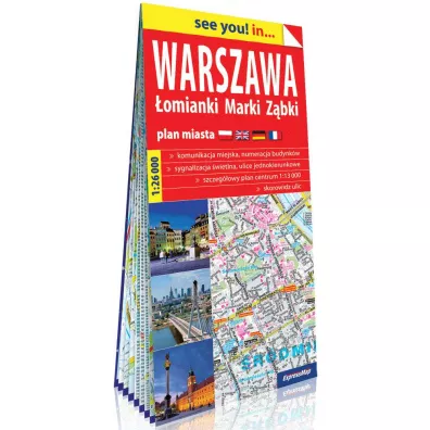 Warszawa, �omianki, Marki, Z�bki. Plan miasta 1:26 000