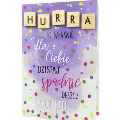 Kukartka Karnet Tego Ci �ycz� TCZ-016 Hurra (konfetti)