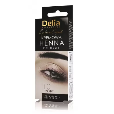 Delia Eyebrow Expert kremowa henna do brwi 1.0 Czer� 15 ml