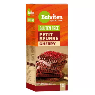 Balviten Herbatniki petit beurre w polewie kakaowej z wi�niami liofilizowanymi bezglutenowe 135 g