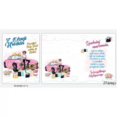 Stamp Karnet Grande + koperta wz�r nr 01 Urodziny