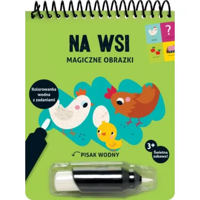Magiczne obrazki. Na wsi. Kolorowanka wodna z zadaniami - Deborah van de Leijgraaf