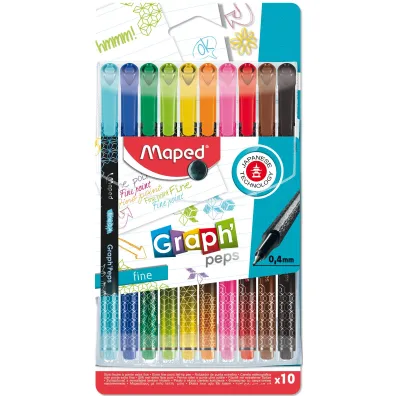 Maped Cienkopis Graph Peps Deco 10 szt.