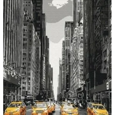 Brushme Malowanie po numerach - Taxi w NY 40x50cm