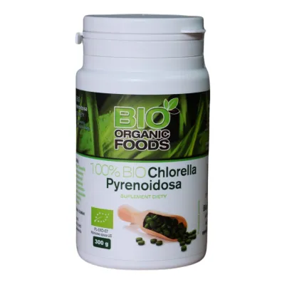 Bio Organic Foods 100% Chlorella Pyrenoidosa suplement diety 1200 tab. Bio