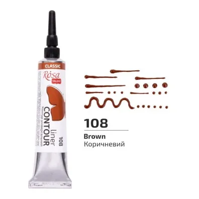 Rosa Farba akrylowa konturowa universal brown 20ml