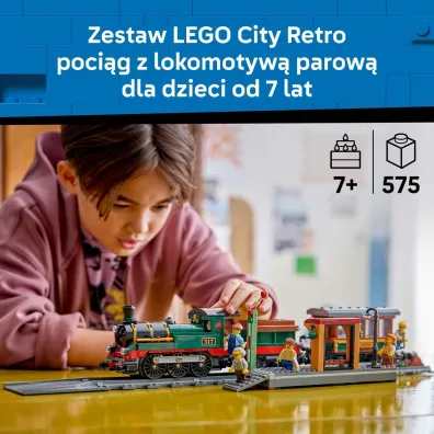 LEGO City Retro poci�g z lokomotyw� parow� 60511