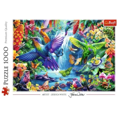 Puzzle 1000 el. Kolibry w tropikach Trefl