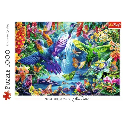 Puzzle 1000 el. Kolibry w tropikach Trefl