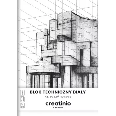 Top-2000 Blok techniczny Creatinio A3 bia�y 10 kartek