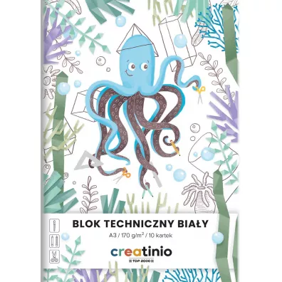 Top-2000 Blok techniczny Creatinio A3 bia�y 10 kartek