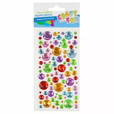 Craft with Fun Ozdoba dekoracyjna krysztalki samoprzylepne ko�a