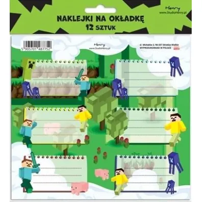 Henry Naklejki na zeszyty - Gra 12 szt.