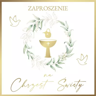 Armin Style Zaproszenie Chrzest 10 szt.