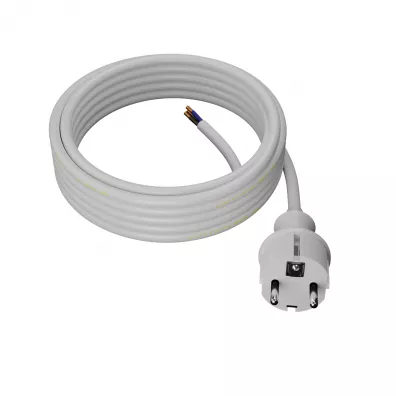 Awtools Przewd z wtyczk 5 m 3x1,5 mm biay h05vv-f