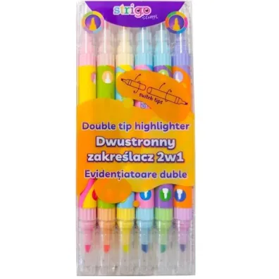 Strigo Zakre�lacz 2stronny neon/pastel SSC442 6 szt.