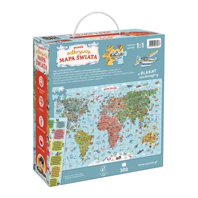Puzzle 300 el. Odkrywcy Mapa �wiata Bright Junior Media