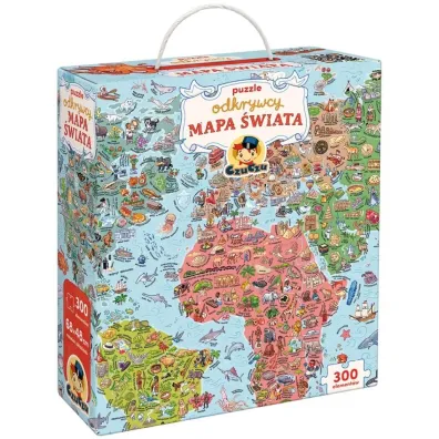 Puzzle 300 el. Odkrywcy Mapa �wiata Bright Junior Media